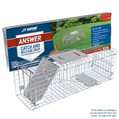 JT Eaton Answer Single Door Live Animal Cage Trap for Medium Size Pests  Steel Wire 465N - The Home Depot