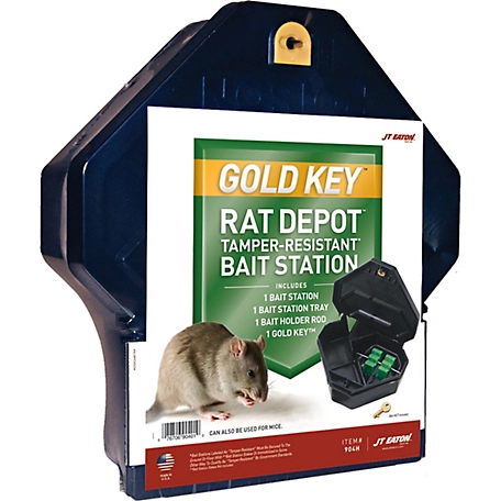 Eaton J T 904H Rat Depot Plastic Bait Station with Gold Key