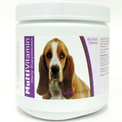 Healthy Breeds Multi-Vitamin Soft Chew Dog Supplement for Basset Hounds, 60 ct.