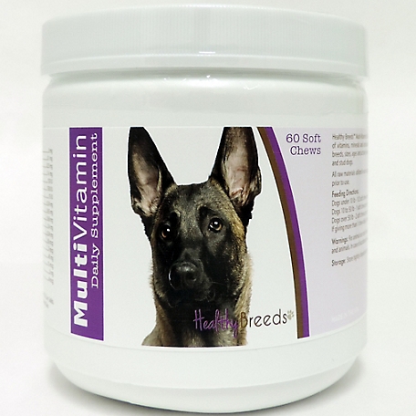 Healthy Breeds Multi-Vitamin Soft Chew Dog Supplement for Belgian Malinois, 60 ct.