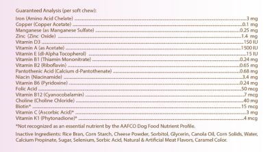 Image showing  Multi-Vitamin Soft Chew Dog Supplement for Bernese Mountain Dogs, 60 ct.
