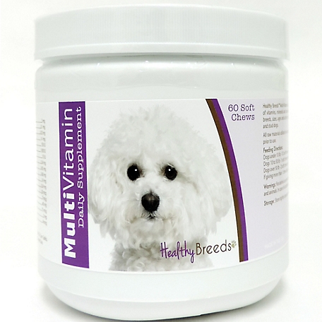 Healthy Breeds Multi-Vitamin Soft Chew Dog Supplement for Bichon Frise, 60 ct.