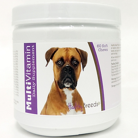 Healthy Breeds Multi-Vitamin Soft Chew Dog Supplement for Boxers, 60 ct.