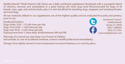 Image showing  Multi-Vitamin Soft Chew Dog Supplement for Cavalier King Charles Spaniels, 60 ct.