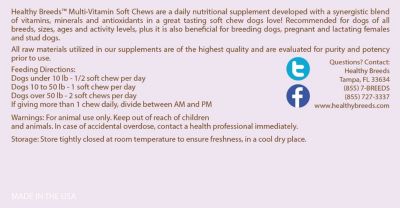 Image showing 3 th Healthy Breeds Multi-Vitamin Soft Chew Dog Supplement for Cockapoos, 60 ct.