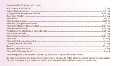 Image showing  Multi-Vitamin Soft Chew Dog Supplement for Dalmatians, 60 ct.