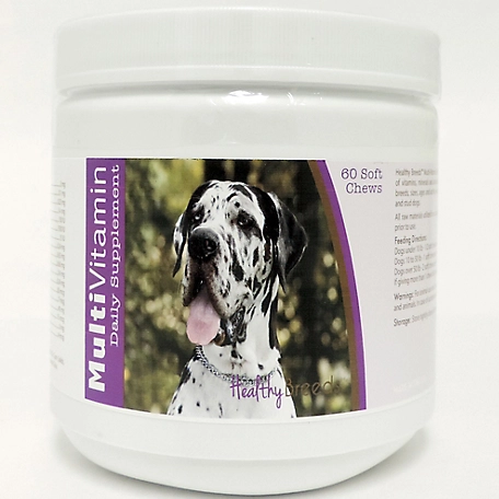 Healthy Breeds Multi-Vitamin Soft Chew Dog Supplement for Great Danes, 60 ct.