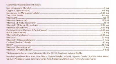 Image showing  Multi-Vitamin Soft Chew Dog Supplement for Black Doberman Pinschers, 60 ct.