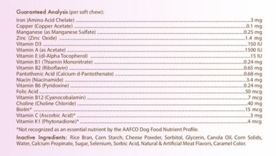 Image showing  Multi-Vitamin Soft Chew Dog Supplement for German Shepherds, 60 ct.