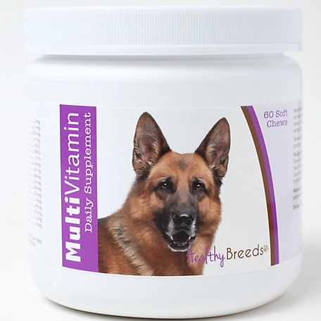 Healthy Breeds Multi-Vitamin Soft Chew Dog Supplement for Reddish Brown German Shepherds, 60 ct.