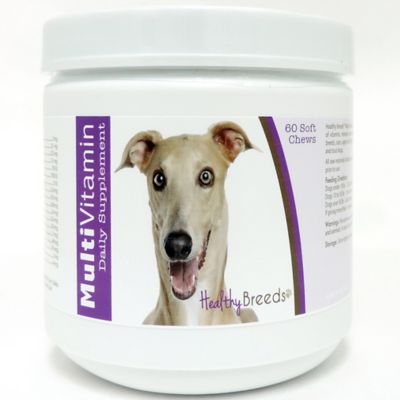 healthy breeds multi-vitamin soft chew dog supplement for italian greyhounds, 60 ct.