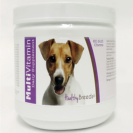 Healthy Breeds Multi-Vitamin Soft Chew Dog Supplement for Jack Russell Terriers, 60 ct.