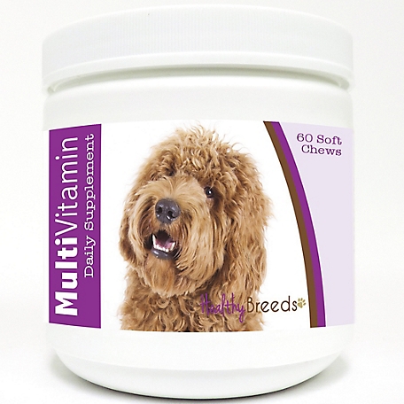Healthy Breeds Multi-Vitamin Soft Chew Dog Supplement for Light Brown Labradoodles, 60 ct.