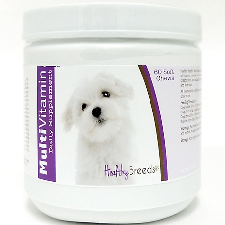 Healthy Breeds Multi-Vitamin Soft Chew Dog Supplement for Maltese, 60 ct.