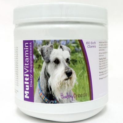 Healthy Breeds Multi-Vitamin Soft Chew Dog Supplement for Miniature Schnauzers, 60 ct.