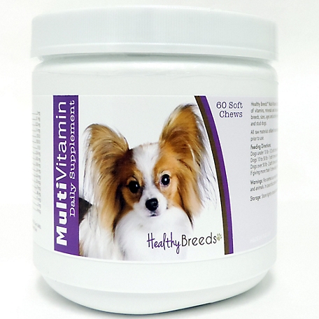 Healthy Breeds Multi-Vitamin Soft Chew Dog Supplement for Papillons, 60 ct.