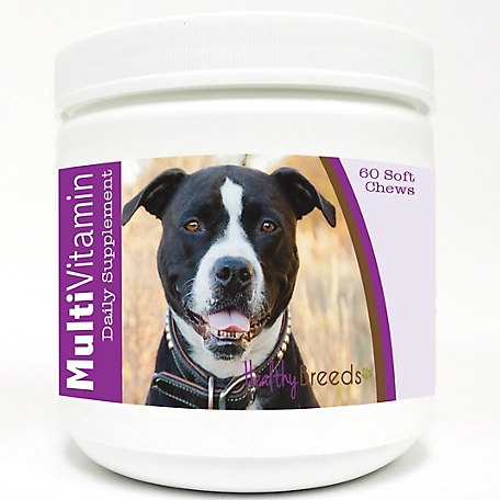 Healthy Breeds Multi-Vitamin Soft Chew Dog Supplement for Pit Bulls, 60 ct.
