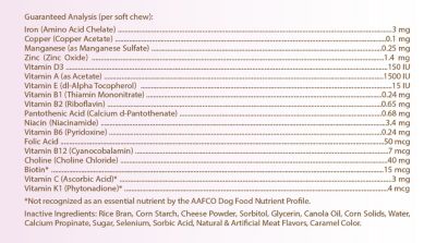 Image showing  Multi-Vitamin Soft Chew Dog Supplement for Dark Brown Poodles, 60 ct.