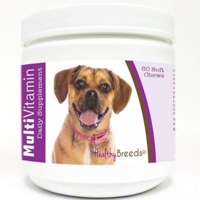 Healthy Breeds Multi-Vitamin Soft Chew Dog Supplement for Puggles, 60 ct.