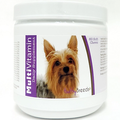 Healthy Breeds Multi-Vitamin Soft Chew Dog Supplement for Silky Terriers, 60 ct.