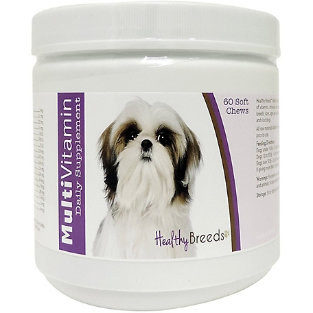 Healthy Breeds Multi-Vitamin Soft Chew Dog Supplement for Shih Tzus, 60 ct.