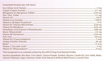 Image showing  Multi-Vitamin Soft Chew Supplements for Tibetan Terrier Dogs, 60 ct.