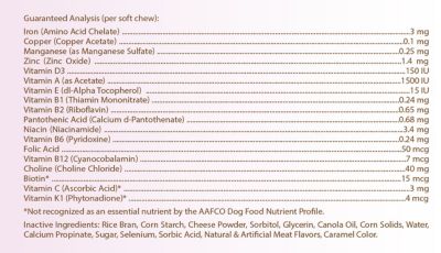 Image showing  Multi-Vitamin Soft Chew Dog Supplements for Golden Brown Yorkshire Terriers, 60 ct.