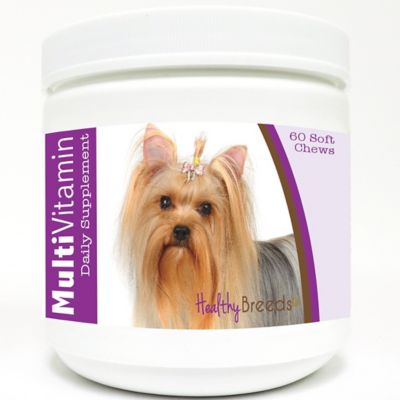 Healthy Breeds Multi-Vitamin Soft Chew Dog Supplements for Light Brown Yorkshire Terriers, 60 ct.