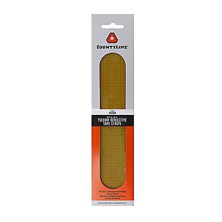 SMV Industries 2 in. x 9 in. Yellow Reflective Tape Strips, 4-Pack