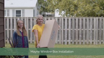 2 White Mayne 4829-W Nantucket Polyethylene Window Box
