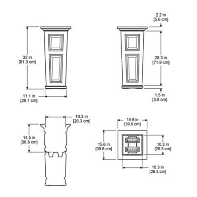 Image showing  10 gal. Nantucket Patio Planter, 32 in.