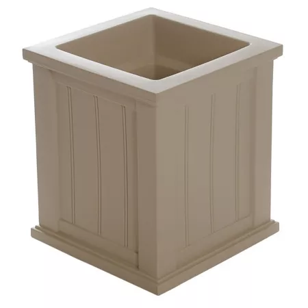 Mayne 4.6 gal Cape Cod Square Polyethylene Patio Planter Planters