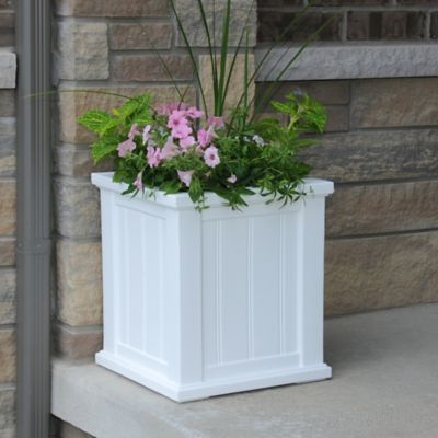 Image showing  4.6 gal. Polyethylene Cape Cod Square Patio Planter