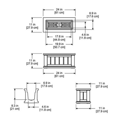 Image showing 5 th Mayne Cape Cod 24 in. x 11 in. Patio Planter
