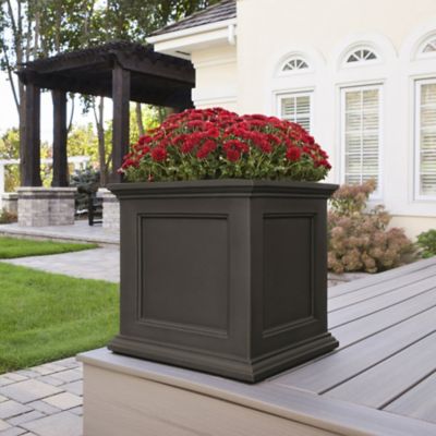 Image showing  9.5 gal. Polyethylene Fairfield Patio Planter, 20 in. x 20 in.