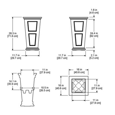 Image showing  Fairfield 28 in. Tall Patio Planter