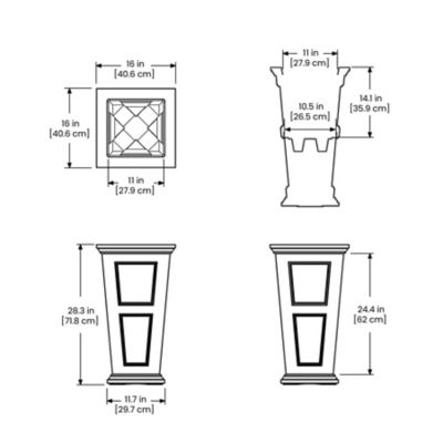 Image showing 9 th Mayne Fairfield 28 in. Tall Patio Planter