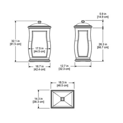 Image showing 5 th Mayne 22 gal. Mansfield Storage Bin, Black