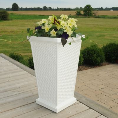 Image showing  Polyethylene Wellington Planter, 28 in. Tall