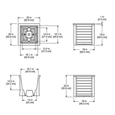 Image showing 6 th Mayne 11.5 gal. Lakeland Square Planter, 20 in. x 20 in.