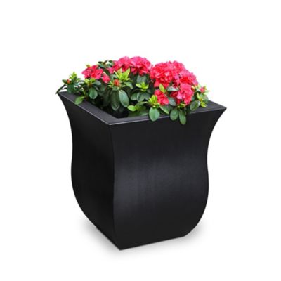 Image showing  4.5 gal. Polyethylene Valencia Square Planter, 16 in. x 16 in. x 18 in.