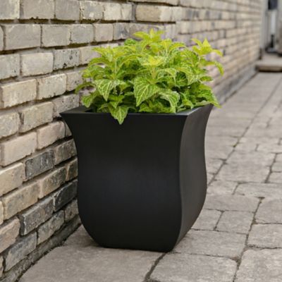 Image showing  4.5 gal. Polyethylene Valencia Square Planter, 16 in. x 16 in. x 18 in.