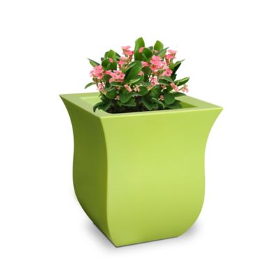 Image showing  4.5 gal. Polyethylene Valencia Square Planter, 16 in. x 16 in. x 18 in.