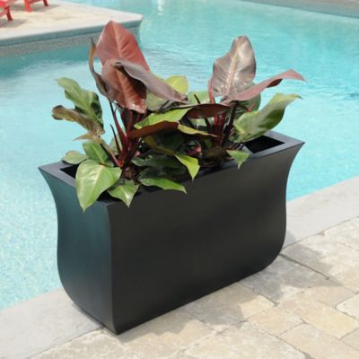 Image showing  15 gal. Polyethylene Valencia Long Planter, 36 in. x 16 in. x 22 in.