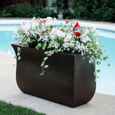 Image showing  15 gal. Polyethylene Valencia Long Planter, 36 in. x 16 in. x 22 in.