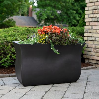 Image showing  15 gal. Polyethylene Valencia Long Planter, 36 in. x 16 in. x 22 in.