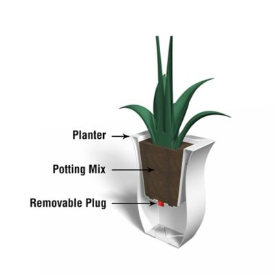 Image showing 4 th Mayne 15 gal. Polyethylene Valencia Long Planter, 36 in. x 16 in. x 22 in.