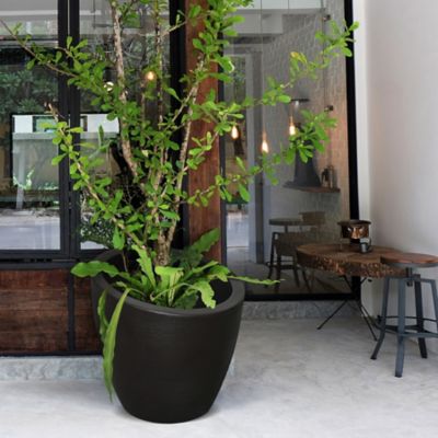 Image showing  8 gal. Polyethylene Modesto Round Planter, 20 in.