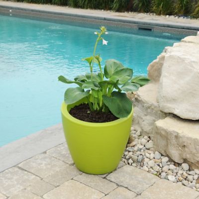 Image showing  8 gal. Polyethylene Modesto Round Planter, 20 in.