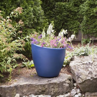 Image showing  8 gal. Polyethylene Modesto Round Planter, 20 in.
